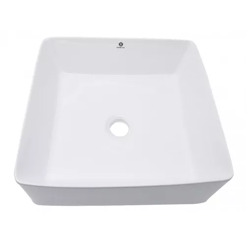 Ermetiq ERMETIQ SQUARE kerámia mosdókagyló pultra szerelhető 390*390*130mm