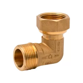   Ermetiq 3/4" KB hollanderes csatlakozó sarok CW617N sárgaréz (ER-CH34MF)