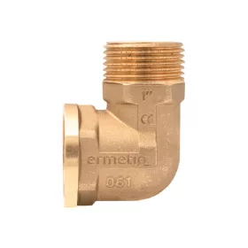 Ermetiq 1" KB sárgaréz könyök CW617N (ER-CMF11)