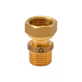   Ermetiq 1/2" KB hollanderes csatlakozó egyenes CW617N sárgaréz (ER-RH12MF)