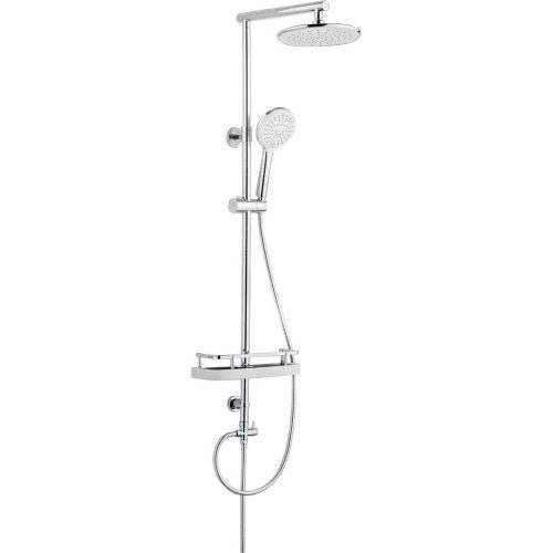Ermetiq Zuhanyszett kerek fejzuhany + kézizuhany gégecsővel, polccal, csaptelep nélkül ER-SD91