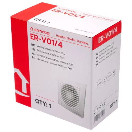 Ermetiq Fürdőszoba ventilátor 100mm ECO (ER-V01/4)