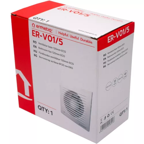 Ermetiq Fürdőszoba ventilátor 120mm ECO (ER-V01/5)