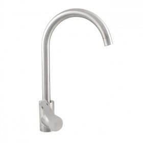  Ermetiq Álló mosogató csaptelep INOX íves kifolyócsővel