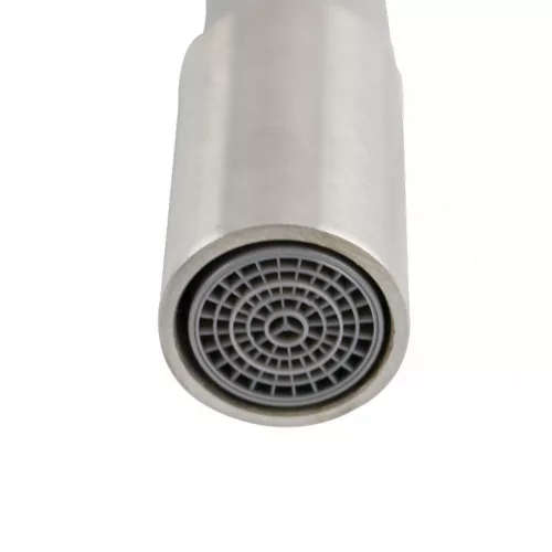 Ermetiq Álló mosogató csaptelep INOX, PIROS flexibilis kifolyócsővel