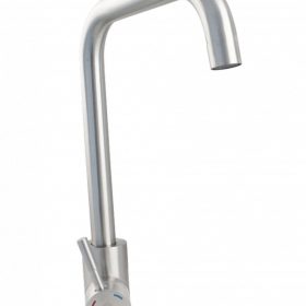 Ermetiq Álló mosogató csaptelep INOX 90°kifolyócsővel