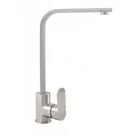   Ermetiq Álló mosogató csaptelep INOX, 90° lapos kifolyócsővel