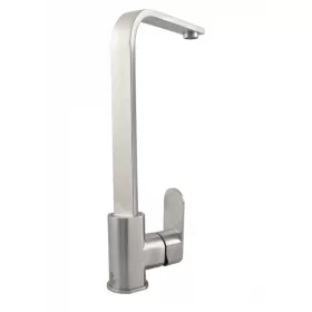   Ermetiq Álló mosogató csaptelep INOX, 90° lapos kifolyócsővel