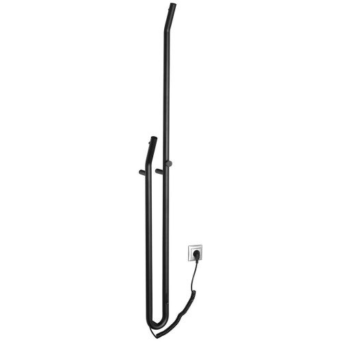 Sapho DUOPASSO törölközőszárító elektromos 45W, matt fekete, 122x1700mm (ER330)