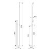 Sapho DUOPASSO törölközőszárító elektromos 45W, matt fekete, 122x1700mm (ER330)