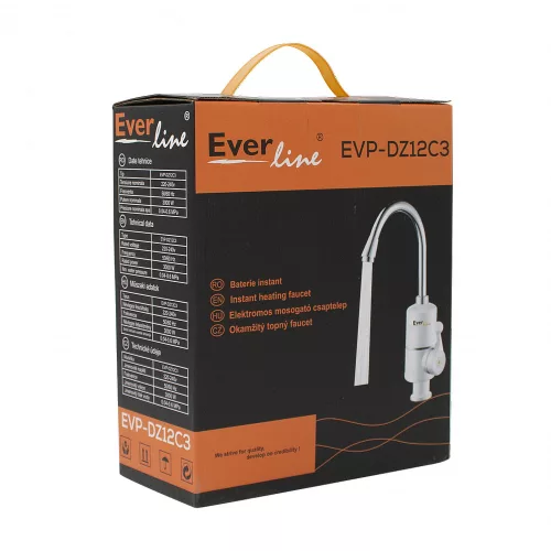Elektromos átfolyós vízmelegítő csaptelep digitális kijelzővel EVP-DZ12C3