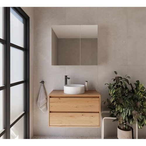 Mofém EVO mosdópult lap 81x46x1,9cm TÖLGY, Roble Honey