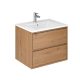 Mofém EVO 2 fiókos fali mosdószekrény TÖLGY, Roble Honey, 60x45/48cm, mosdó nélkül