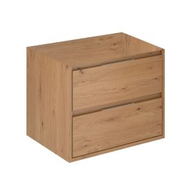   Mofém EVO 2 fiókos fali mosdószekrény TÖLGY, Roble Honey, 60x45/48cm, mosdó nélkül