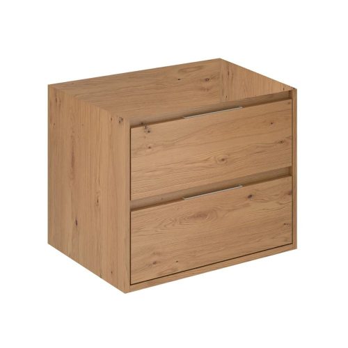 Mofém EVO 2 fiókos fali mosdószekrény TÖLGY, Roble Honey, 60x45/48cm, mosdó nélkül