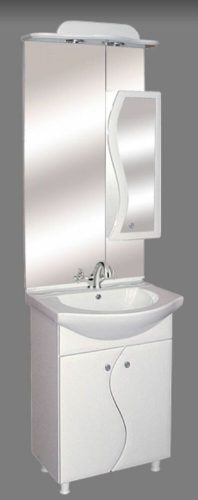 Guido Porcelán "S55" fürdőszobabútor szett fazettás tükörrel