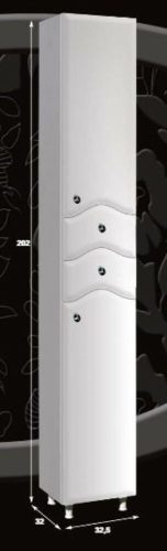 Guido S modell 1009 Álló 2 ajtós 2 fiókos magas szekrény  32,5cm széles