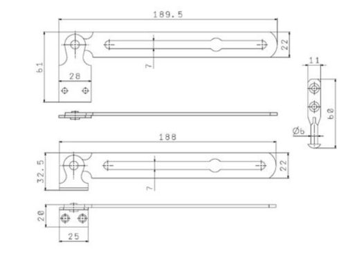 Olló egyenes horganyzott