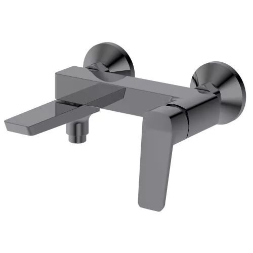 Sapho/Aqualine FLERY kád-zuhanycsaptelep kihajtható kifolyóval GUN METAL (FY010GM)