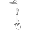 Sapho/Aqualine FLERY zuhanyrendszer kihajtható kádkifolyóval GUN METAL (FY690GM)