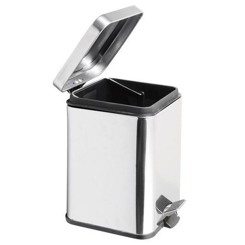 Aqualine-Sapho SIMPLE LINE szögletes szemeteskuka 6 l, 200x300mm, fényes inox GAQ006