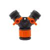 Ermetiq Y vízelosztó csatlakozó zárható 1/2-3/4" BM - 2 x1/2" KM (GT-TY233)