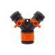 Ermetiq Y vízelosztó csatlakozó zárható 1/2-3/4" BM - 2 x1/2" KM (GT-TY233)