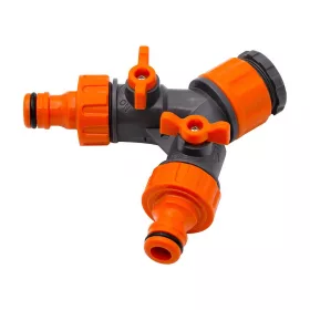   Ermetiq Y vízelosztó csapcsatlakozó zárható, 1/2-3/4"BM - 2 x1/2" KM (GT-TY234)