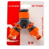 Ermetiq Y vízelosztó csapcsatlakozó zárható, 1/2-3/4"BM - 2 x1/2" KM (GT-TY234)