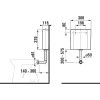 Jika WC tartály műanyag Dual Flush, fehér, 380x118x370mm (H8937100000001)