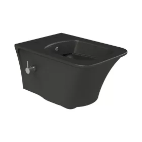   CeraStyle IBIZA fali WC - MATT FEKETE - BEÉPÍTETT bidé funkcióval - perem nélk  üli - mély öblítés