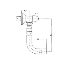Stylon Vizelde szifon (hori) d32 STY-535-32