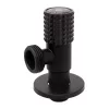 Mosógéptöltő sarokszelep kerámia betétes INOX 1/2x3/4" MATT FEKETE (IEL-CE1234N)