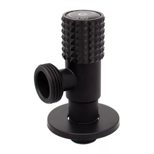 Mosógéptöltő sarokszelep kerámia betétes INOX 1/2x3/4" MATT FEKETE (IEL-CE1234N)