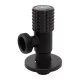 Mosógéptöltő sarokszelep kerámia betétes INOX 1/2x3/4" MATT FEKETE (IEL-CE1234N)