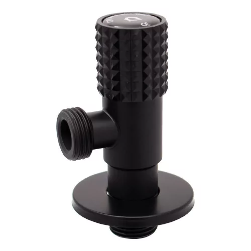 Sarokszelep kerámia betétes INOX 1/2x1/2" MATT FEKETE (IEL-CE12N)