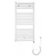 Sapho/Aqualine DIRECT-E elektromos fürdőszobai radiátor fűtőpatronnal egyenes 450x960mm 300W fehér