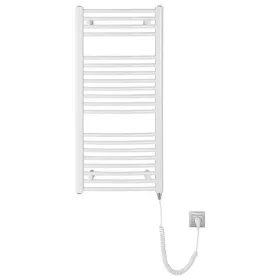   Sapho/Aqualine ORBIT-E elektromos fürdőszobai radiátor fűtőpatronnal íves 450x960mm 300W fehér