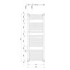 Sapho/Aqualine ORBIT Fürdőszobai radiátor íves 450x1320mm fehér (ILO34T)