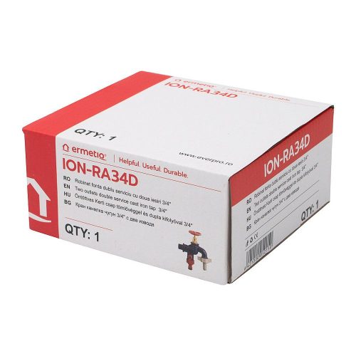 Kerticsap öntöttvas, dupla kifolyóval, tömlővéggel, 3/4" festett kék (ION-RA34D )