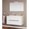 SaviniDue IRIS 100 fürdőszobaszekrény szett (alsó szekrény + porcelán mosdó + tükör + lámpa)