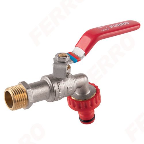 Ferro F-Comfort kerti csap, karos, műanyag gyorscsatlakozóval, 1/2"