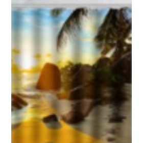 Zuhanyfüggöny tengerpart naplemente