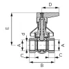 Ferro F-POWER csempeszelep 3/4" BB karos