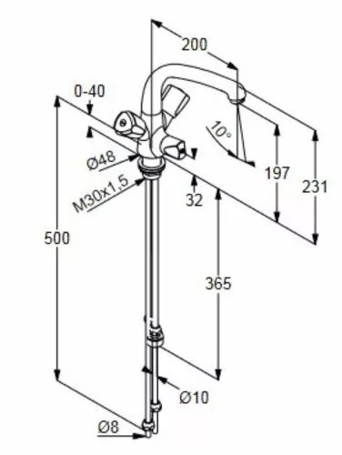 Kludi STANDARD  mosogatócsap multi-csatlakozóval 317300515