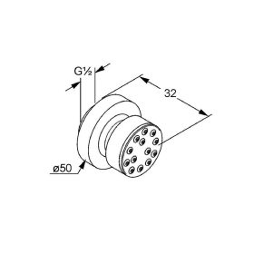   KLUDI FRESHLINE oldalzuhany 1/2" (6108305) Kiárusítás!