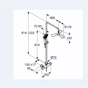 Kludi FIZZ Thermostat Dual Shower System 6709605-00