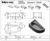 Kolpa Calando aszimmetrikus sarokkád 160x90 cm Jobbos 570760