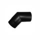 Könyök fekete 120/45 KoloTech fekete füstcső 45° ív 120 mm