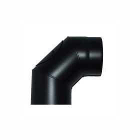   KoloTech fekete füstcső 90° könyök tisztítónyílással 180 mm